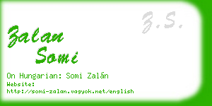 zalan somi business card